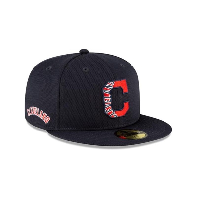 Blue Cleveland Indians Hat - New Era MLB 2021 Spring Training 59FIFTY Fitted Caps USA3084295